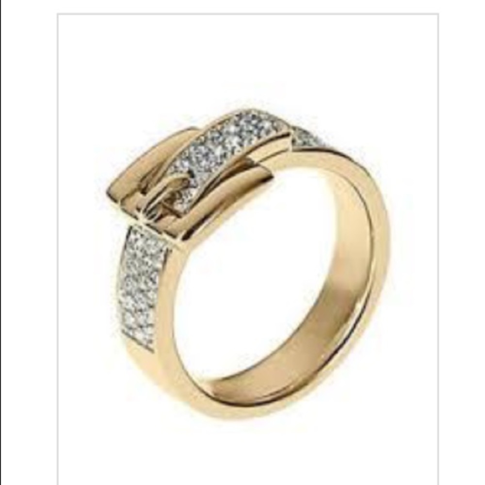 Belt Buckle Pave Ring